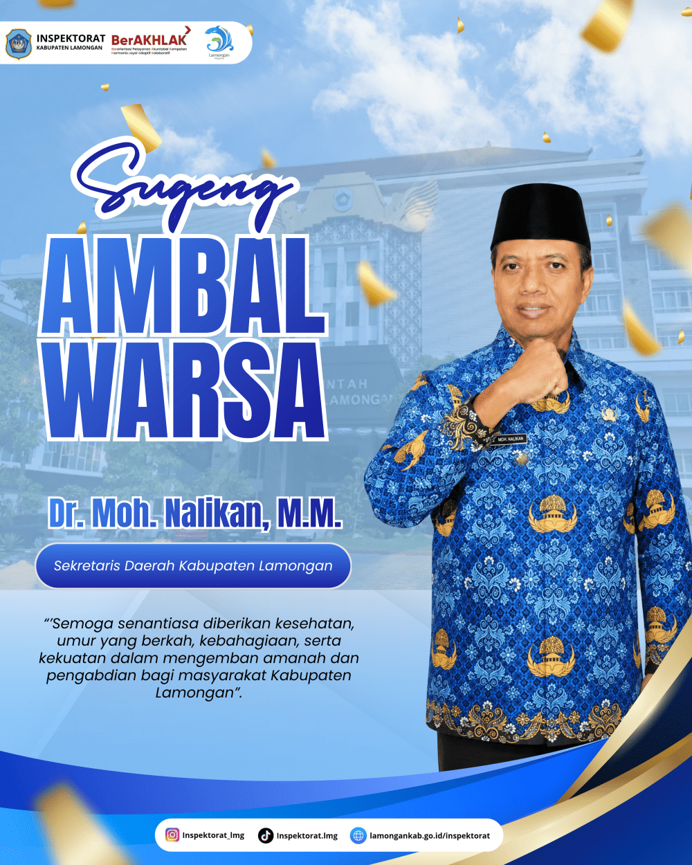Foto: SUGENG AMBAL WARSA BAPAK SEKRETARIS DAERAH KABUPATEN LAMONGAN