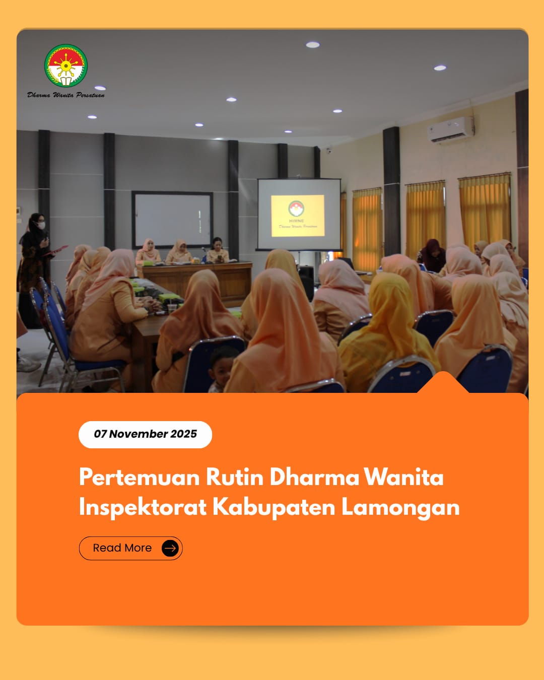 Foto: PERTEMUAN RUTIN DHARMA WANITA INSPEKTORAT KABUPATEN LAMONGAN