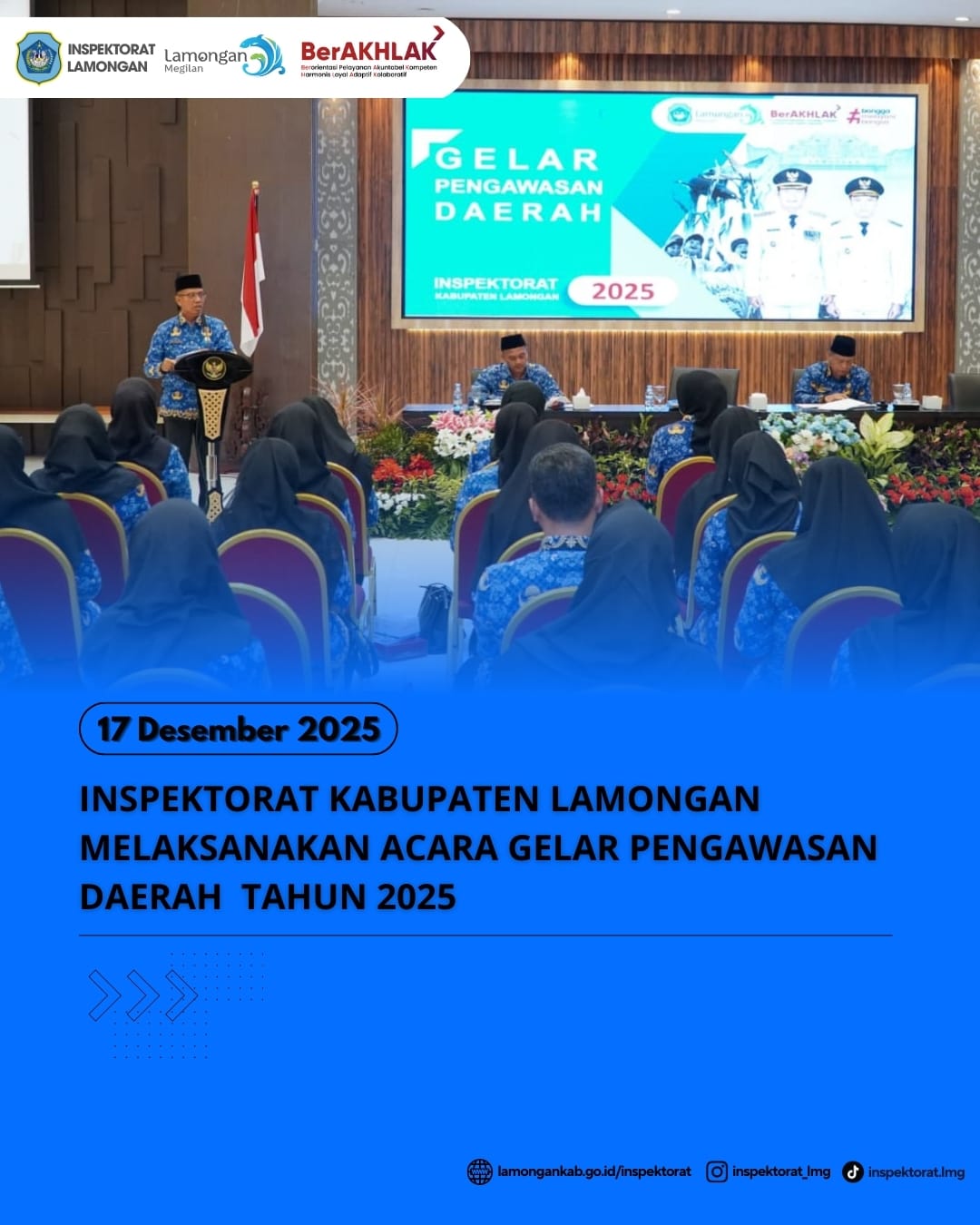 Foto: INSPEKTORAT KABUPATEN LAMONGAN MELAKSANAKAN ACARA GELAR PENGAWASAN DAERAH TAHUN 2025