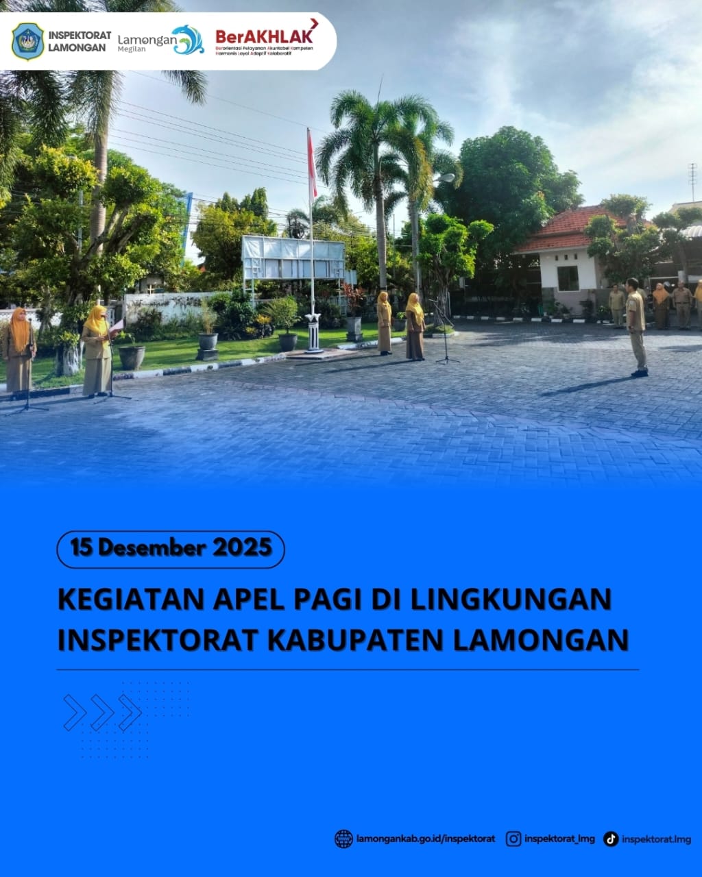 Foto: KEGIATAN APEL PAGI DI LINGKUNGAN INSPEKTORAT KABUPATEN LAMONGAN