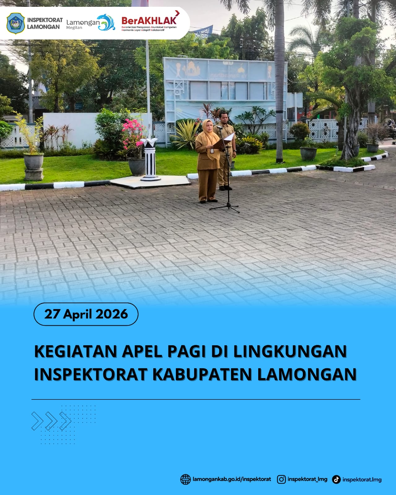 Foto: KEGIATAN APEL PAGI DI LINGKUNGAN INSPEKTORAT KABUPATEN LAMONGAN