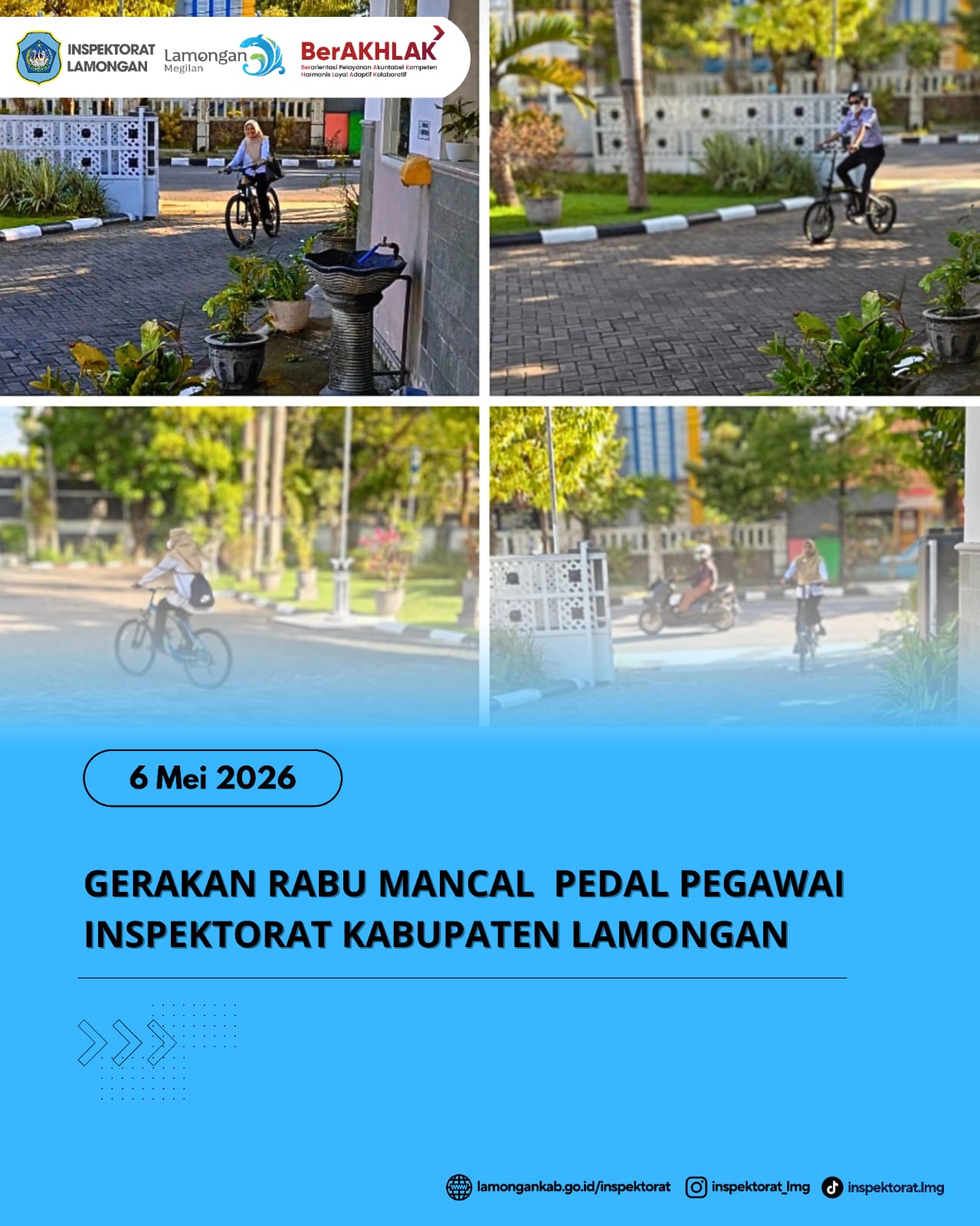 Foto: GERAKAN RABU MANCAL PEDAL PEGAWAI INSPEKTORAT KABUPATEN LAMONGAN