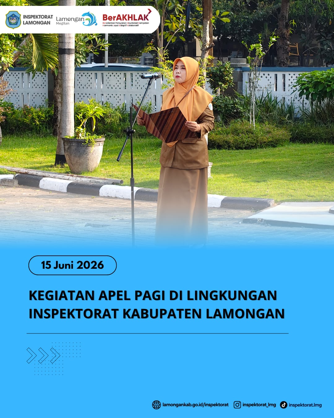 Foto: KEGIATAN APEL PAGI DI LINGKUNGAN INSPEKTORAT KABUPATEN LAMONGAN