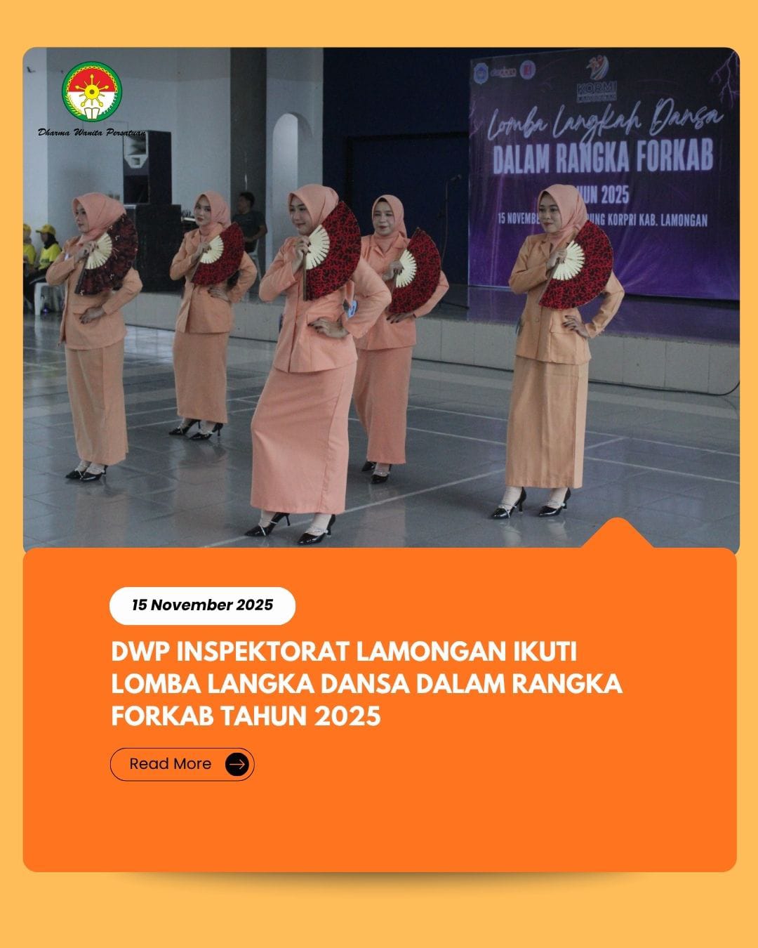 Foto: DWP INSPEKTORAT LAMONGAN IKUTI LOMBA LANGKA DANSA DALAM RANGKA FORKAB TAHUN 2025