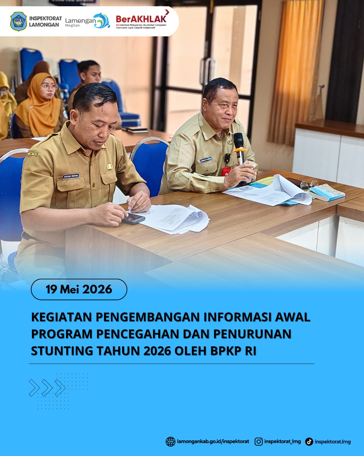 Foto: KEGIATAN PENGEMBANGAN INFORMASI AWAL PROGRAM PENCEGAHAN DAN PENURUNAN STUNTING TAHUN 2026 OLEH BPKP RI