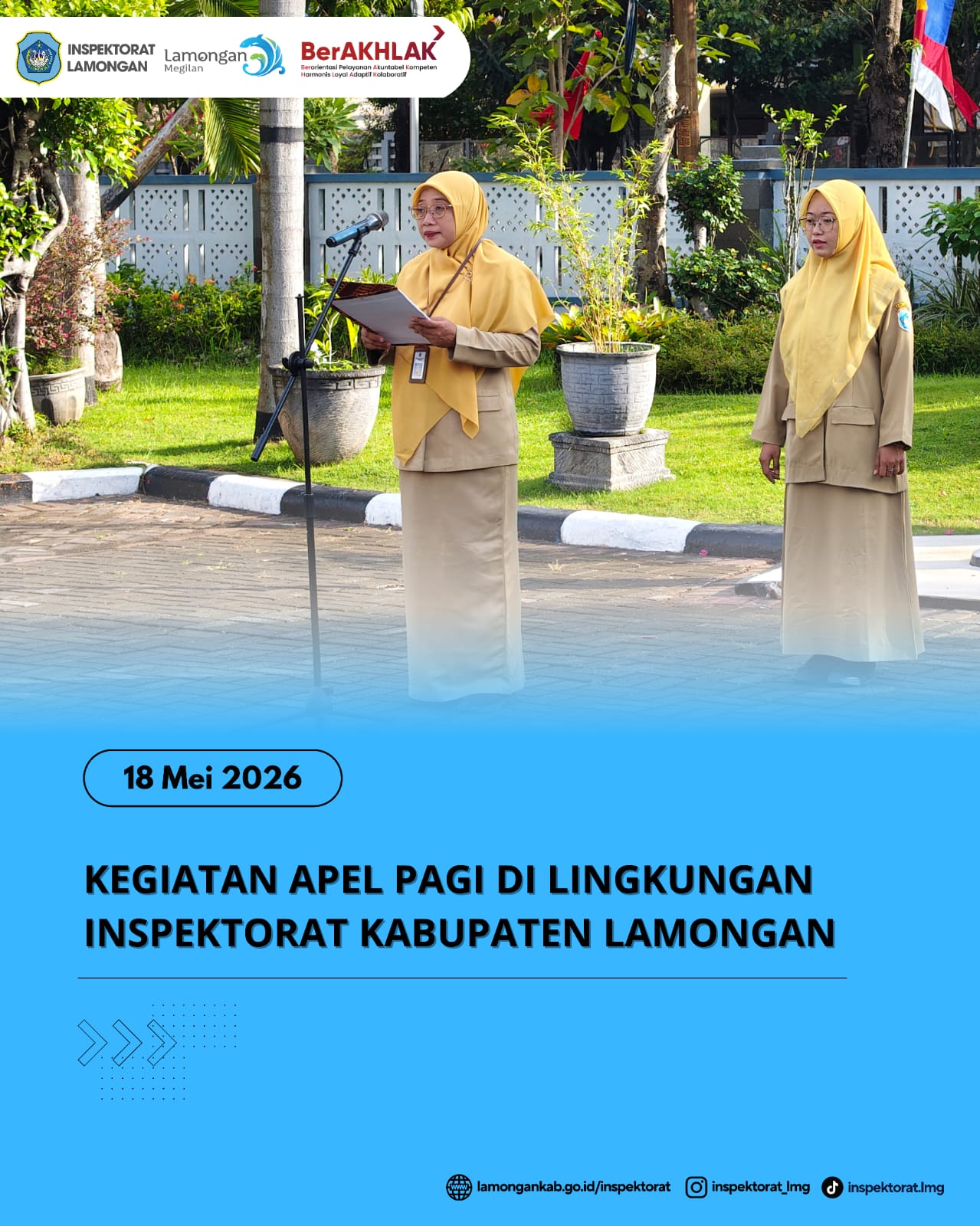 Foto: KEGIATAN APEL PAGI DI LINGKUNGAN INSPEKTORAT KABUPATEN LAMONGAN