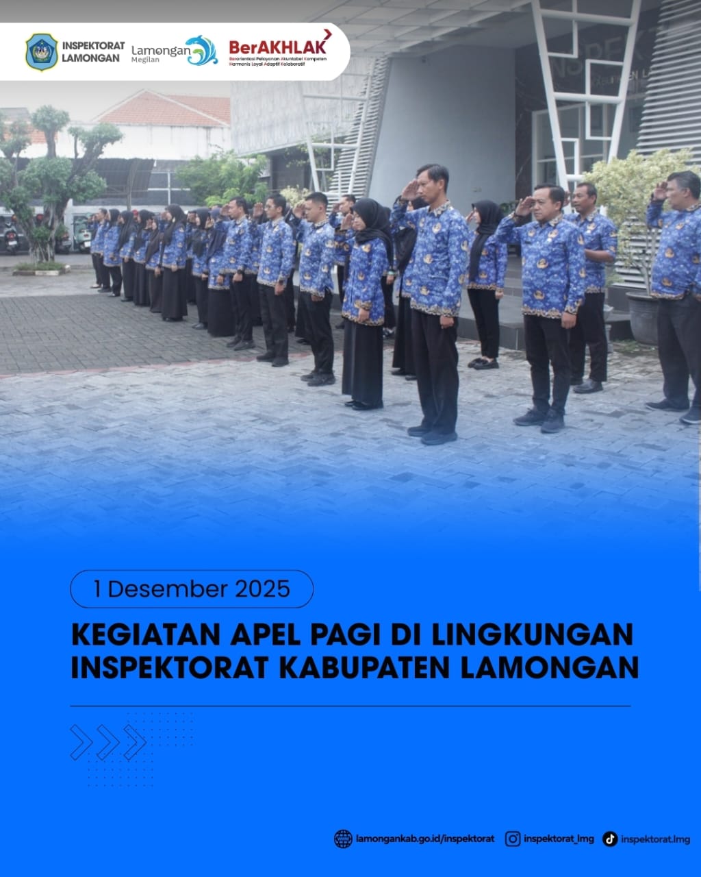 Foto: KEGIATAN APEL PAGI DI LINGKUNGAN INSPEKTORAT KABUPATEN LAMONGAN