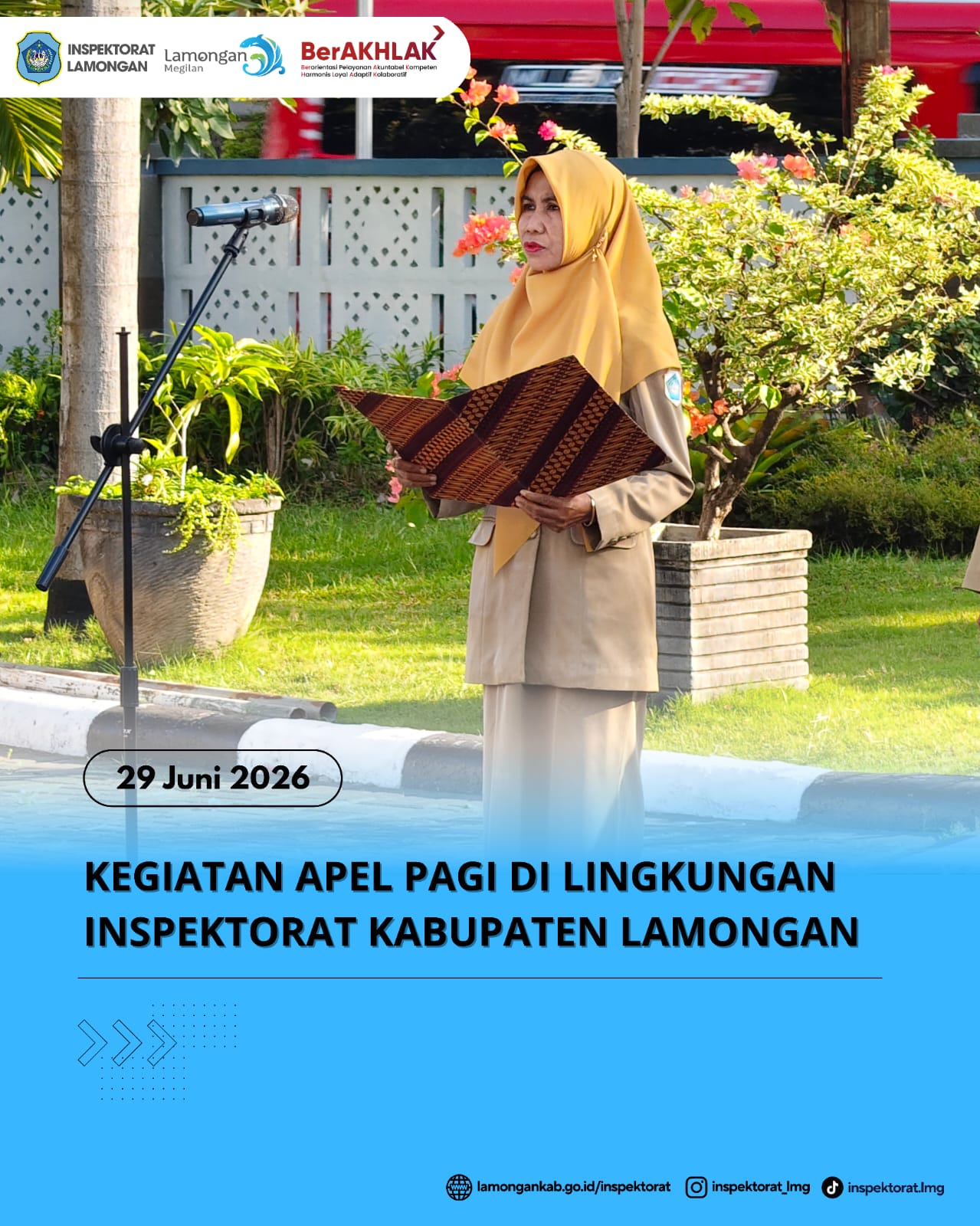 Foto: KEGIATAN APEL PAGI DI LINGKUNGAN INSPEKTORAT KABUPATEN LAMONGAN