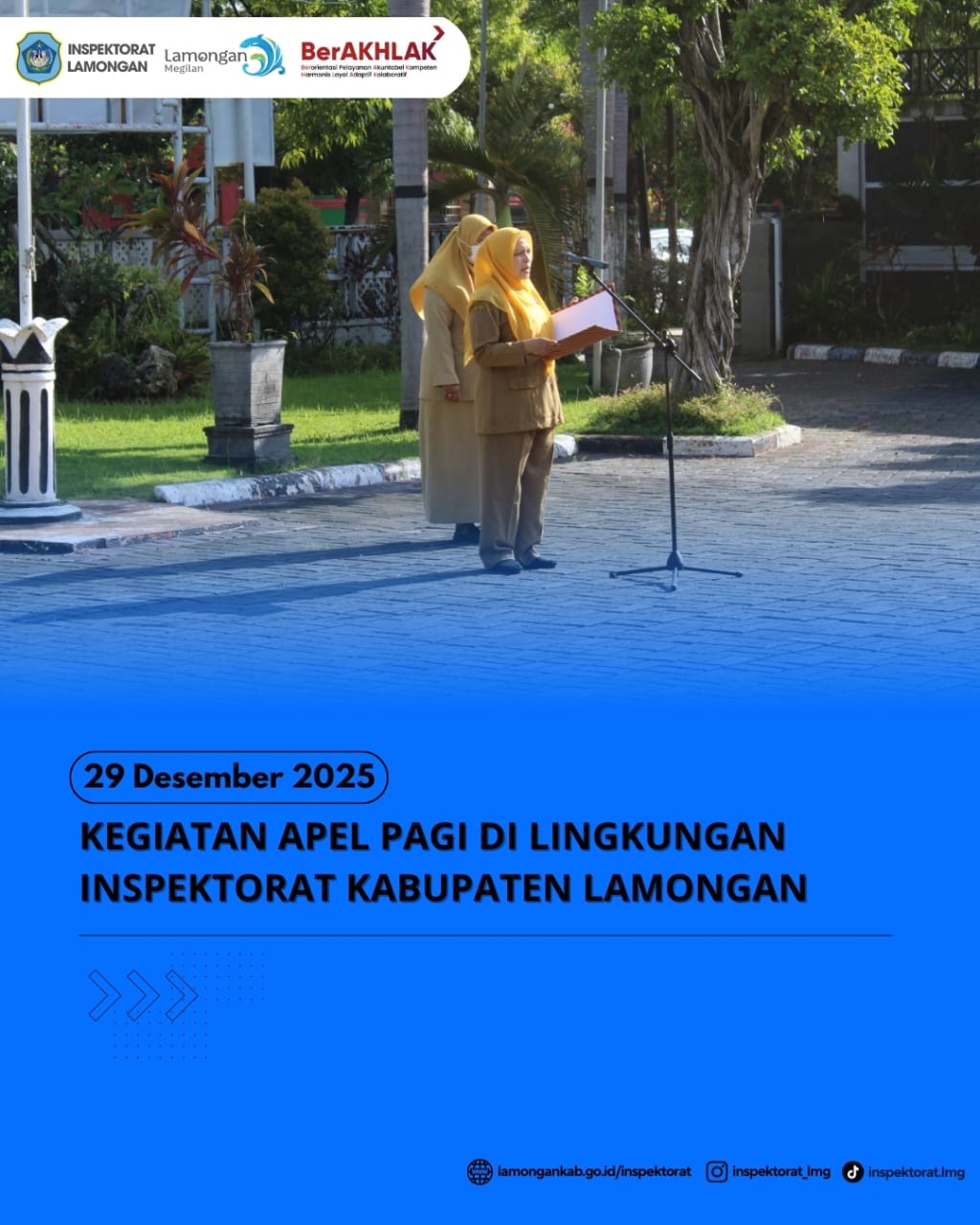 Foto: KEGIATAN APEL PAGI DI LINGKUNGAN INSPEKTORAT KABUPATEN LAMONGAN