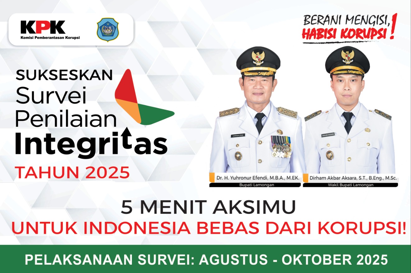 Foto: MARI DUKUNG DAN SUKSESKAN SURVEI PENILAIAN INTEGRITAS (SPI) 2025 PEMERINTAH KABUPATEN LAMONGAN