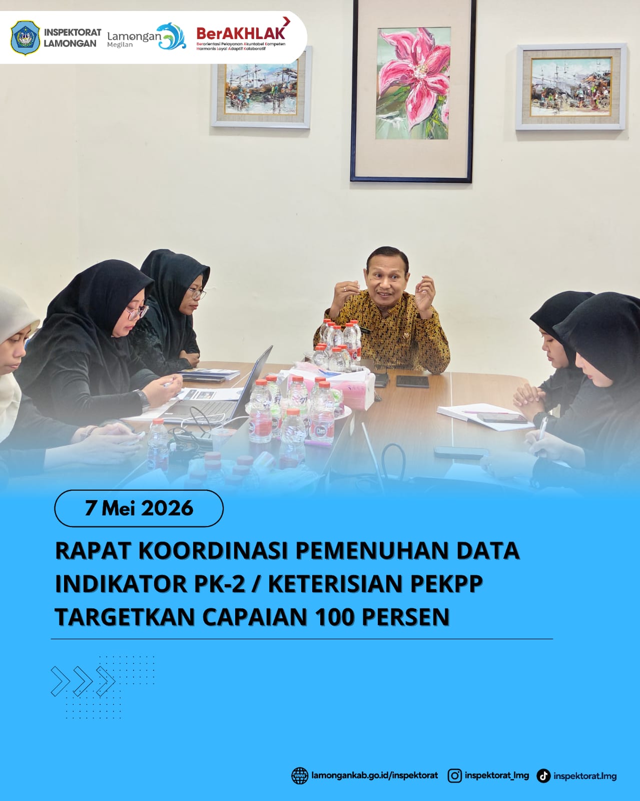Foto: RAPAT KOORDINASI PEMENUHAN DATA INDIKATOR PK-2 / KETERISIAN PEKPP TARGETKAN CAPAIAN 100 PERSEN