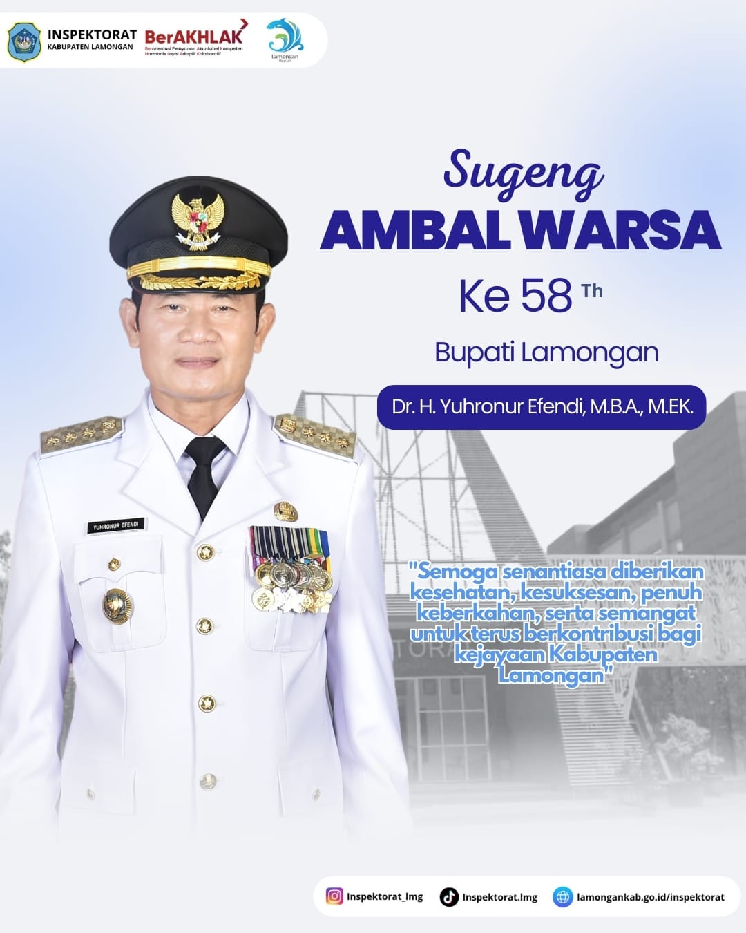 Foto: SUGENG AMBAL WARSA KE 58 TAHUN BAPAK BUPATI LAMONGAN