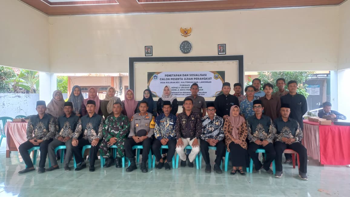Foto: PENETAPAN DAN SOSIALISASI CALON PESERTA UJIAN PERANGKAT DESA KULURAN KECAMATAN KALITENGAH