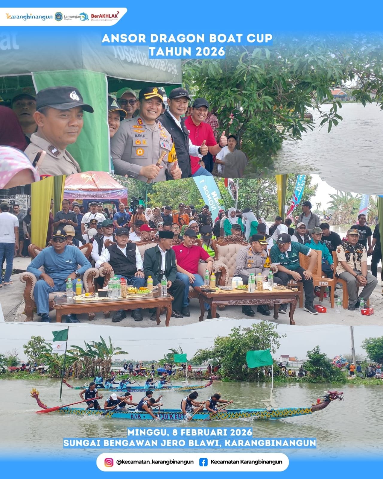 Foto: Ansor Dragon Boat Cup 2026 di Desa Blawi Kecamaran Karangbinangun