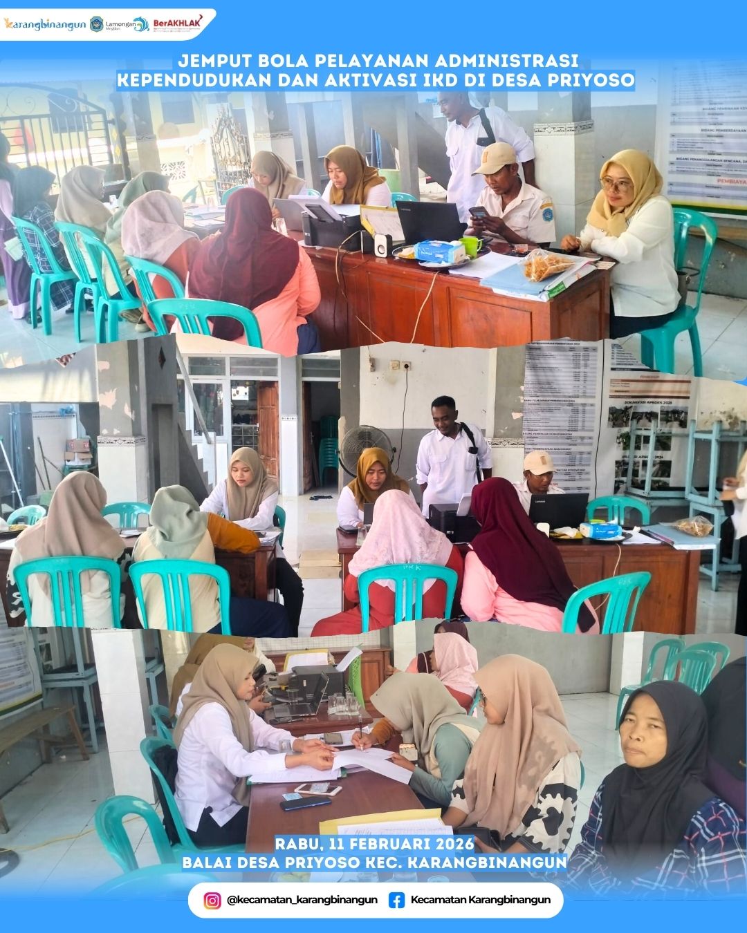 Foto: Jemput Bola Pelayanan Adminduk dan Aktivasi IKD di Desa Priyoso
