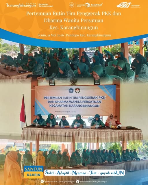 Foto: Pertemuan Rutin TP PKK Kecamatan Karangbinangun