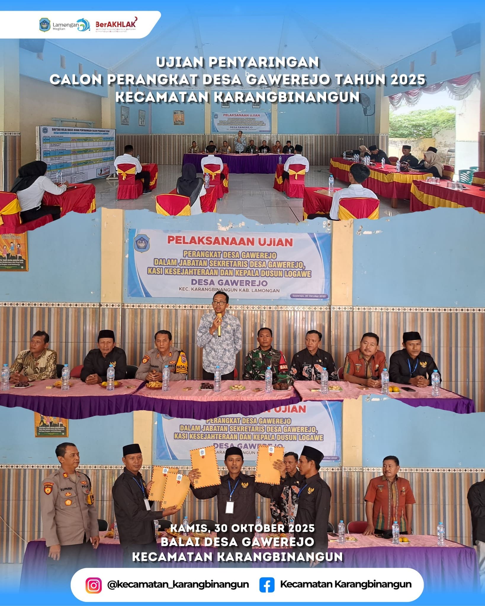 Foto: Ujian Penyaringan Calon Perangkat Desa Gawerejo