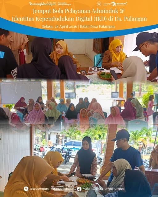 Foto: Jemput Bola Pelayanan Adminduk & IKD di Desa Palangan