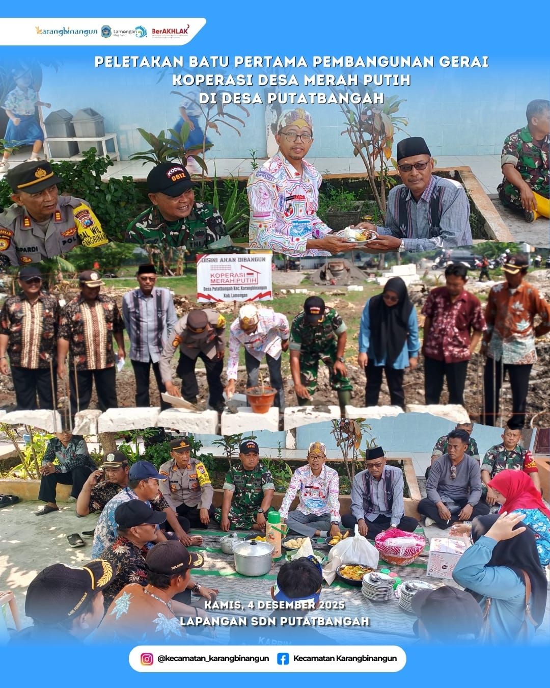 Foto: Peletakan Batu Pertama Pembangunan Gerai KDMP Desa Putatbangah