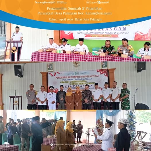 Foto: Pengambilan Sumpah dan Pelantikan Perangkat Desa Palangan