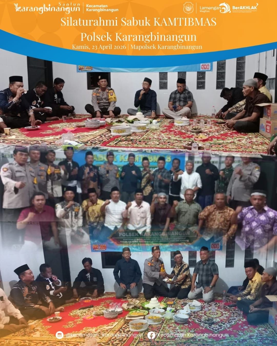 Foto: Silaturahmi Sabuk Kamtibmas Polsek Karamgbinangun