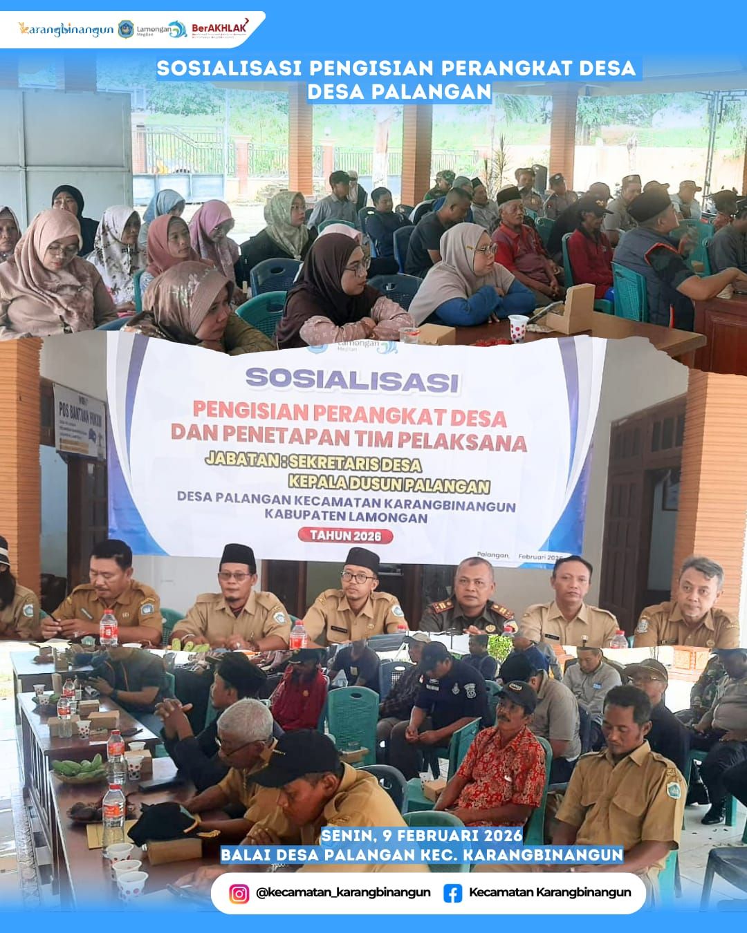 Foto: Sosialisasi Pengisian Perangkat Desa Palangan
