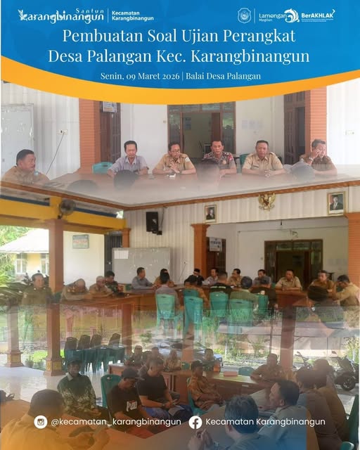 Foto: Pembuatan Soal Ujian Tes Perangkat Desa Palangan