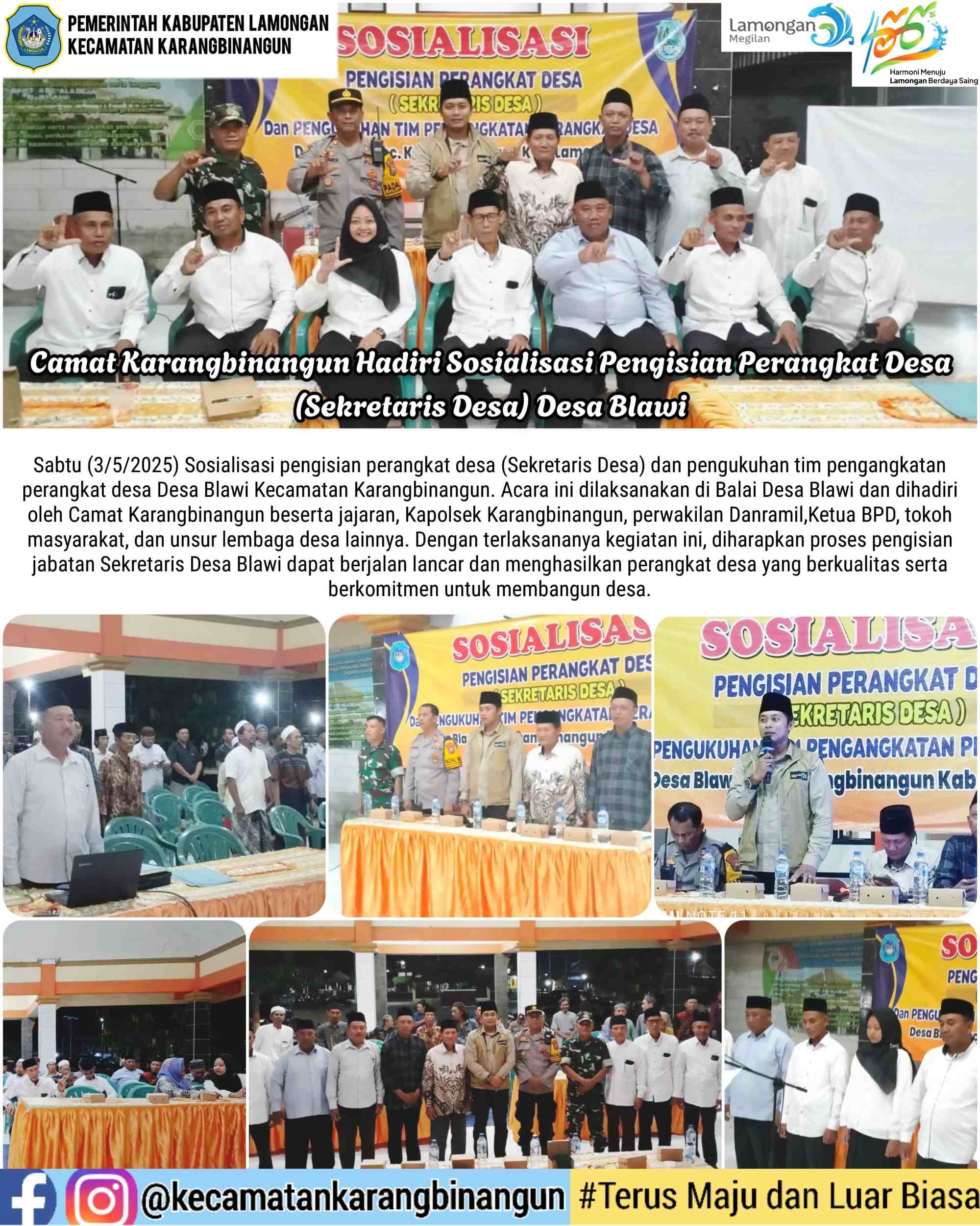Sosialisasi Pengisian Perangkat Desa Blawi