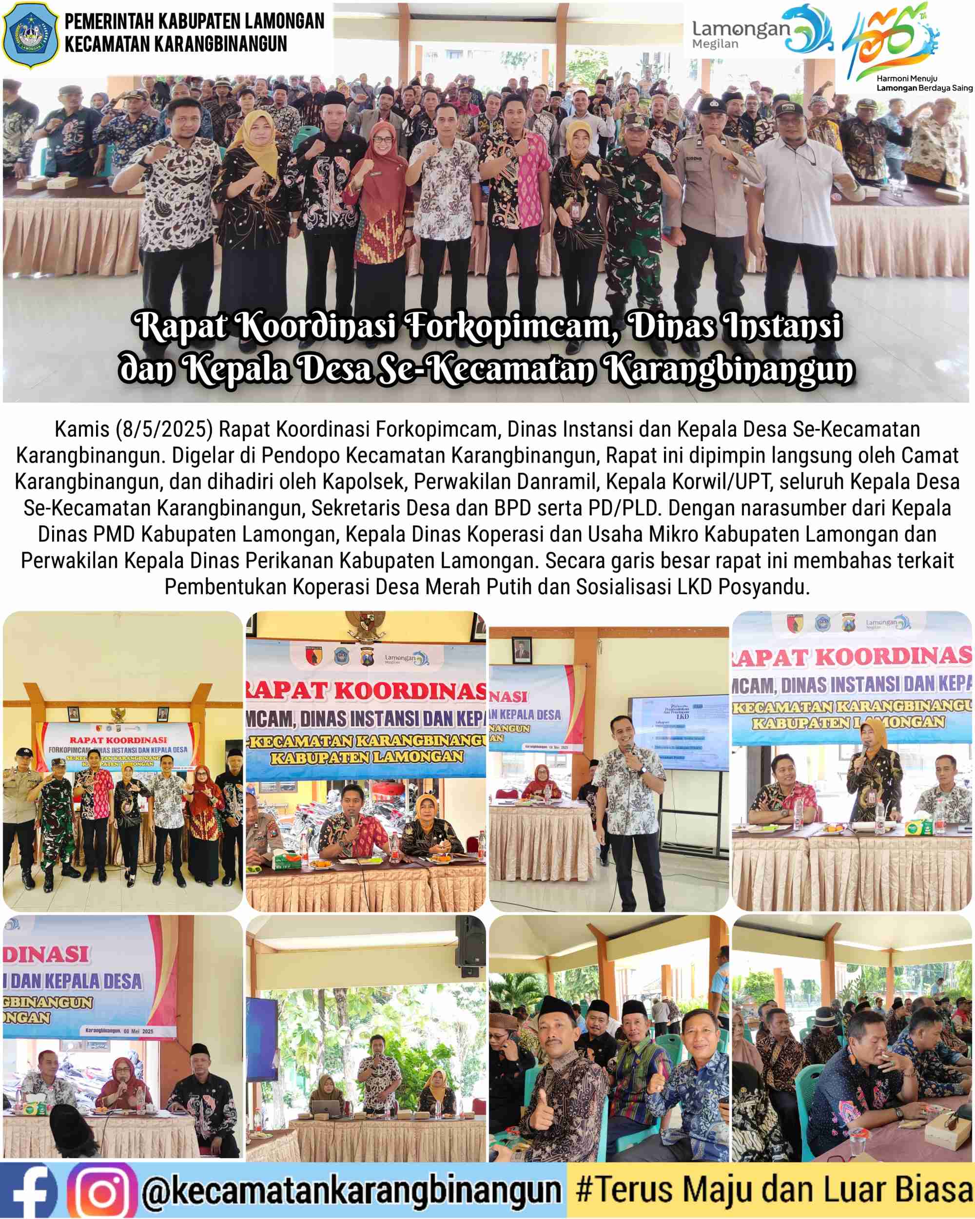 Rapat Koordinasi Forkopimcam, Dinas Instansi dan Pemerintahan Desa Terkait Pembentukan Koperasi Merah Putih