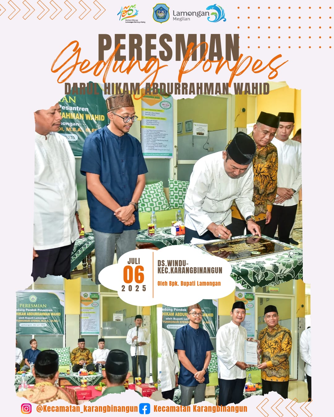 Foto: Peresmian Gedung Ponpes Darul Hikam Abdurrahman Wahid di Desa Windu