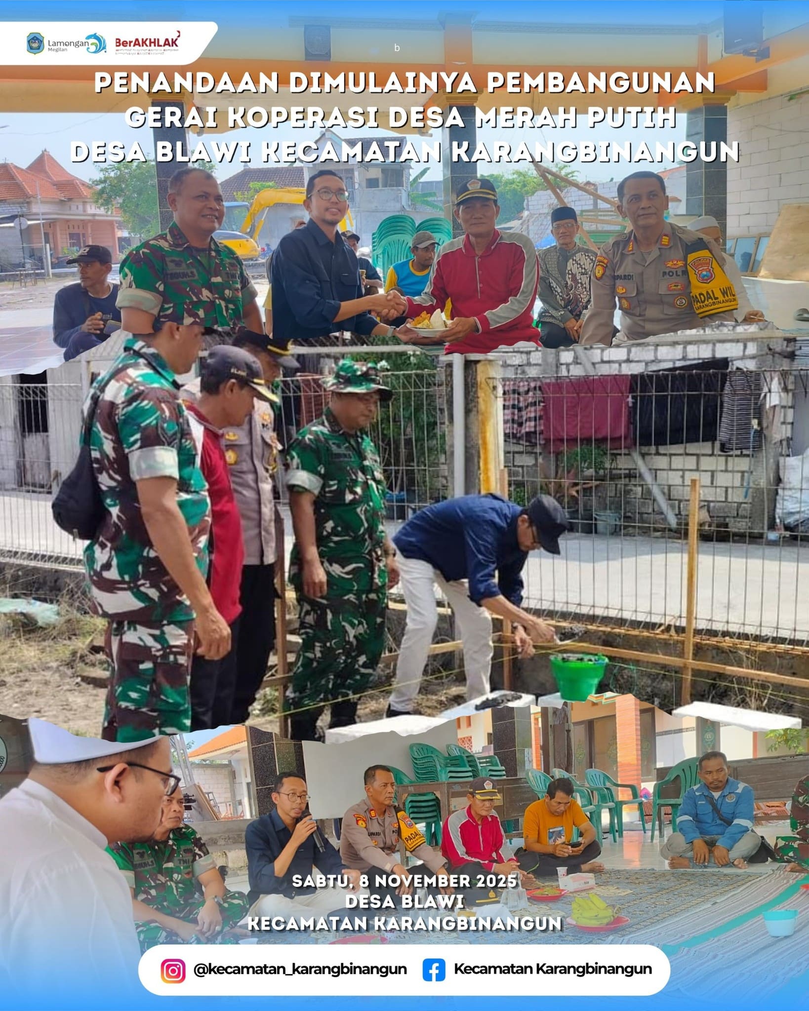 Foto: Persiapan Pembangunan Gerai Koperasi Desa Merah Putih Desa Blawi Kecamatan Karangbinangun