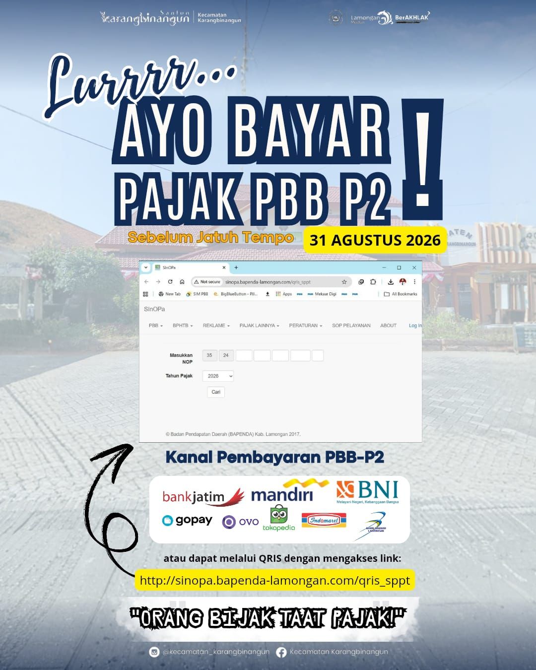 Foto: Ayo Lurrr Bayar Pajak PBB-P2