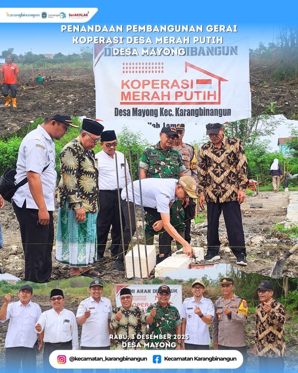 Foto: Penandaan Pembangunan Gerai KDMP Desa Mayong