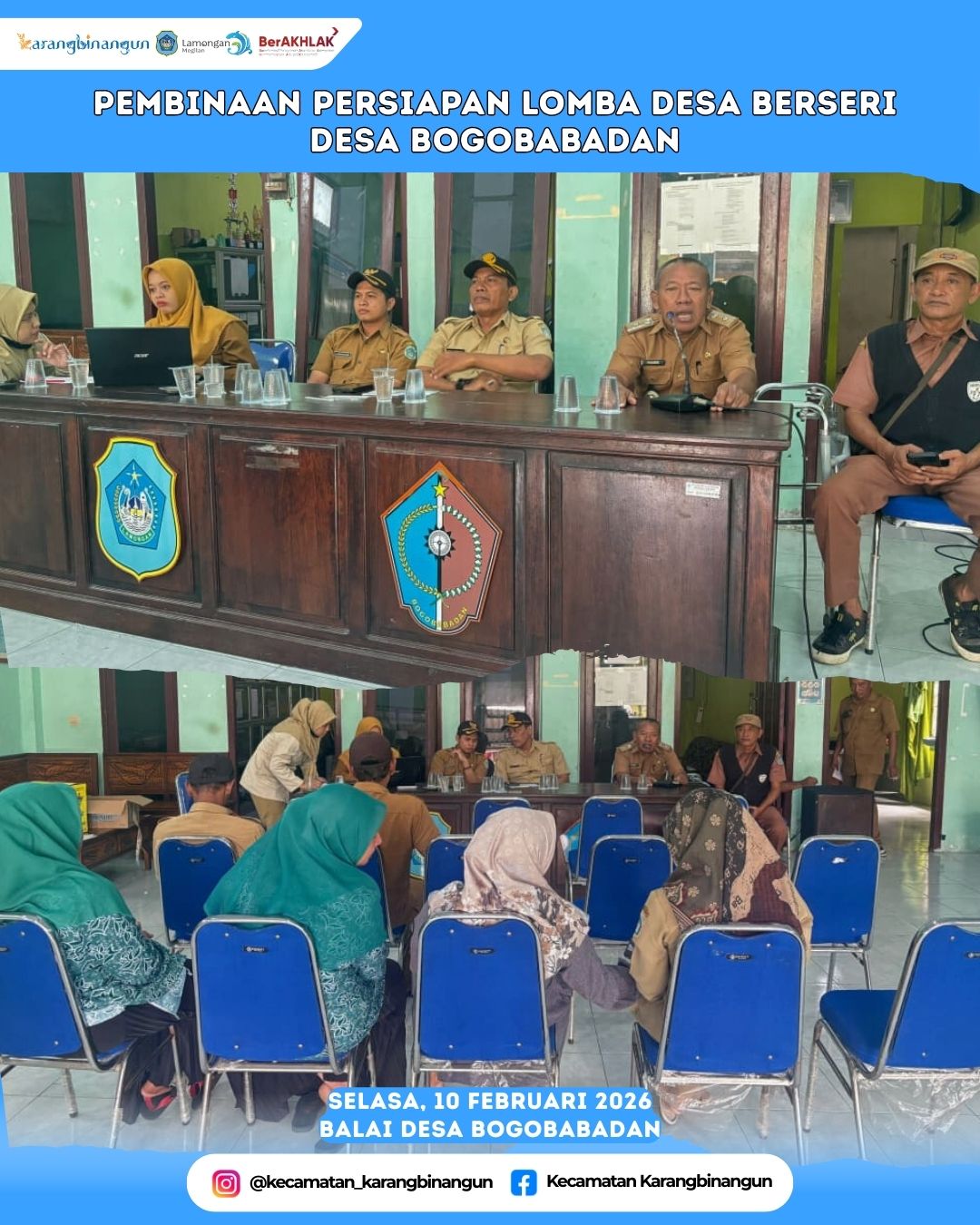 Foto: Pembinaan Persiapan Perlombaan Desa Berseri di Desa Bogobabadan