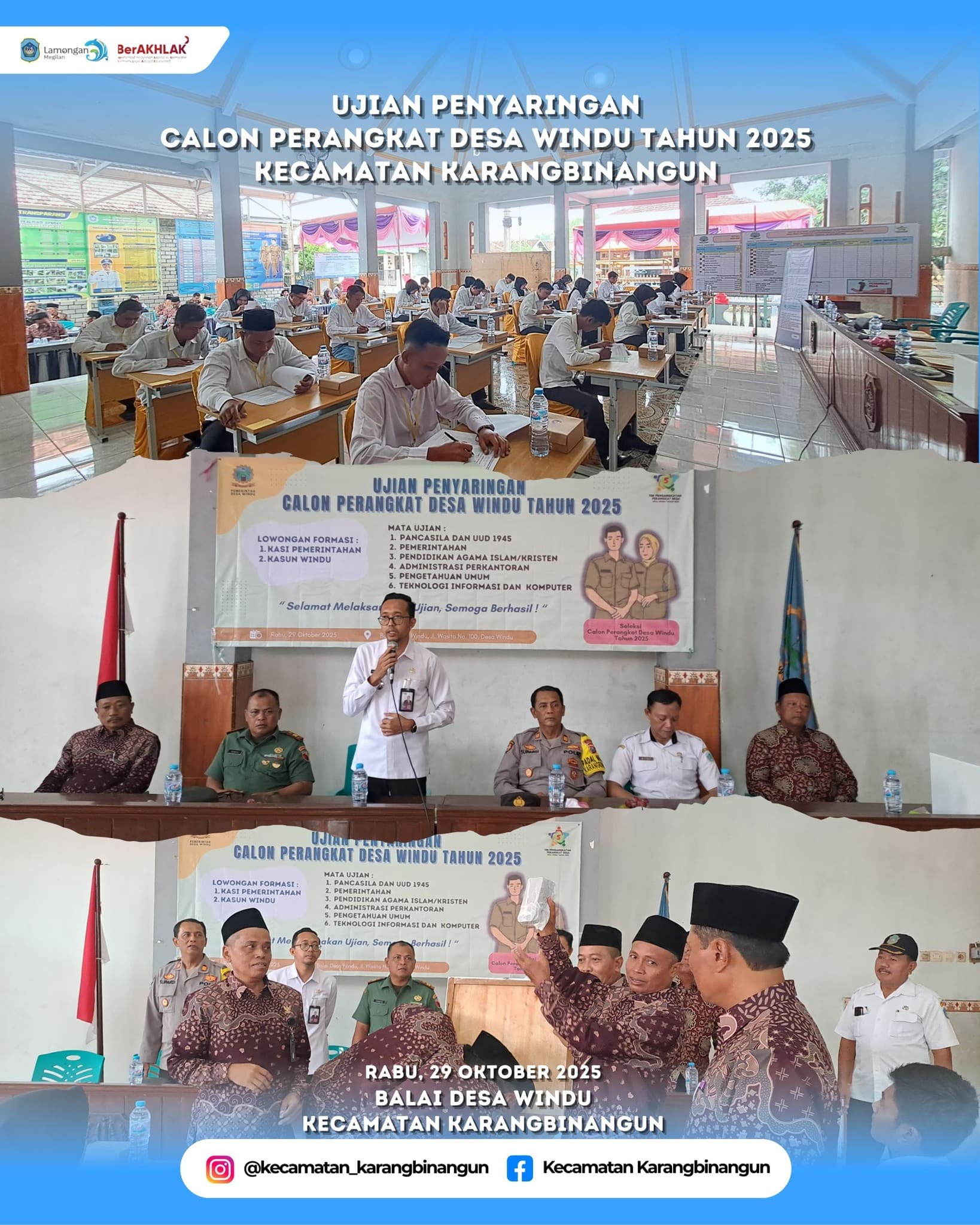 Foto: Ujian Penyaringan Calon Perangkat Desa Windu