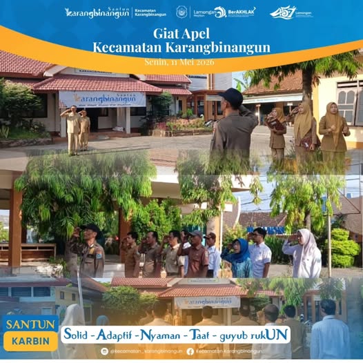 Foto: Apel Hari Senin di Kecamatan Karangbinangun