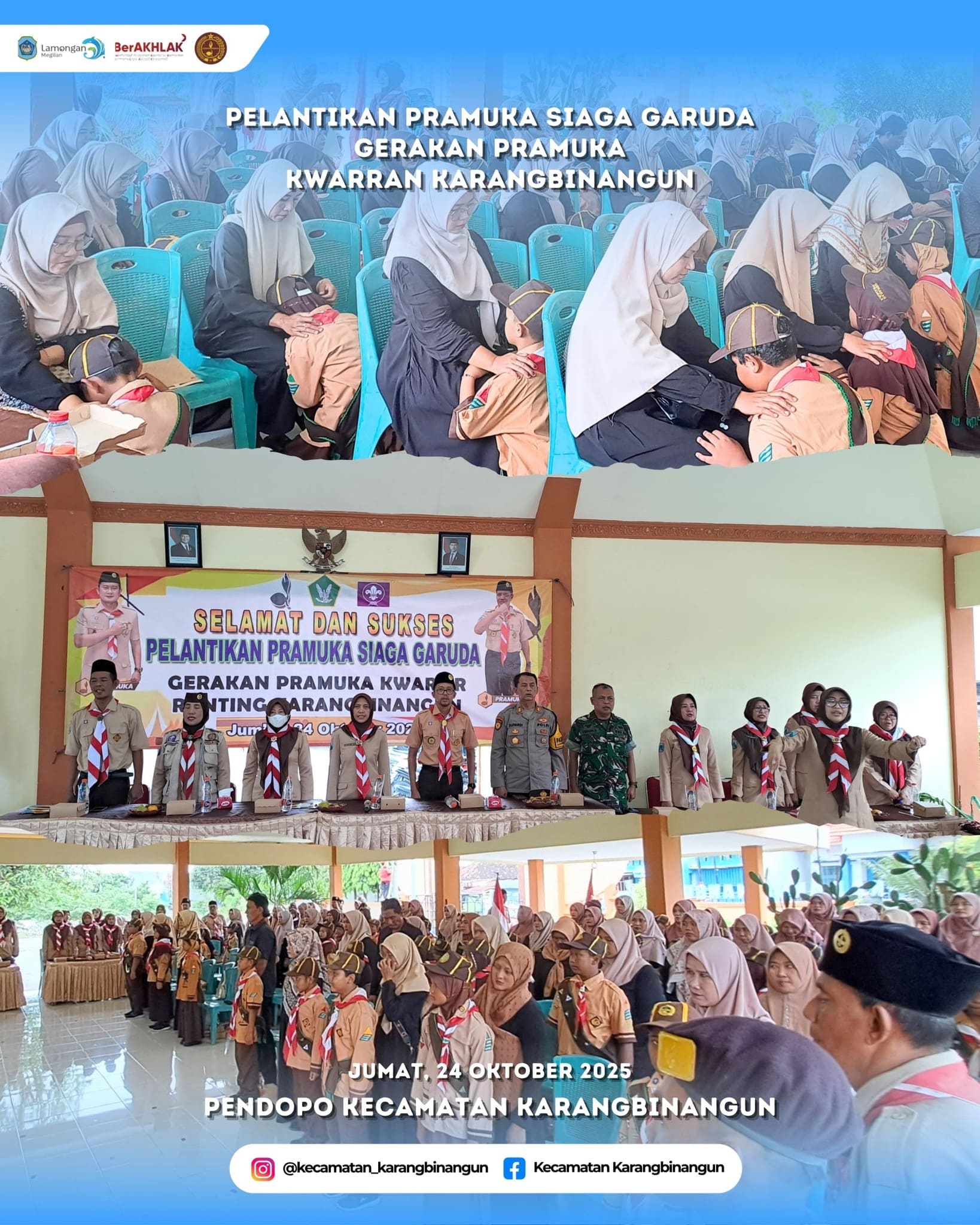 Foto: Pelantikan Pramuka Siaga Garuda Gerakan Pramuka Kwarran Karangbinangun