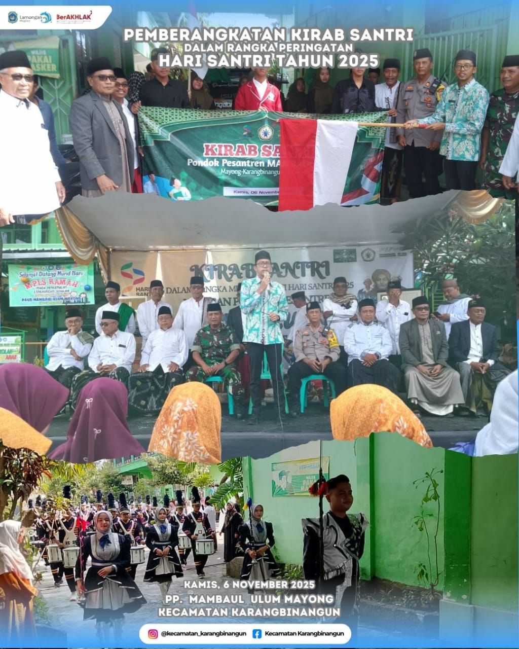 Foto: Pemberangkatan Kirab Santri dalam Rangka Peringatan Hari Santri Tahun 2025 di PP Mambaul Ulum Mayong