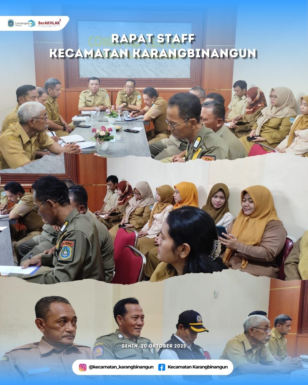 Foto: Rapat Staf Kantor Kecamatan Karangbinangun