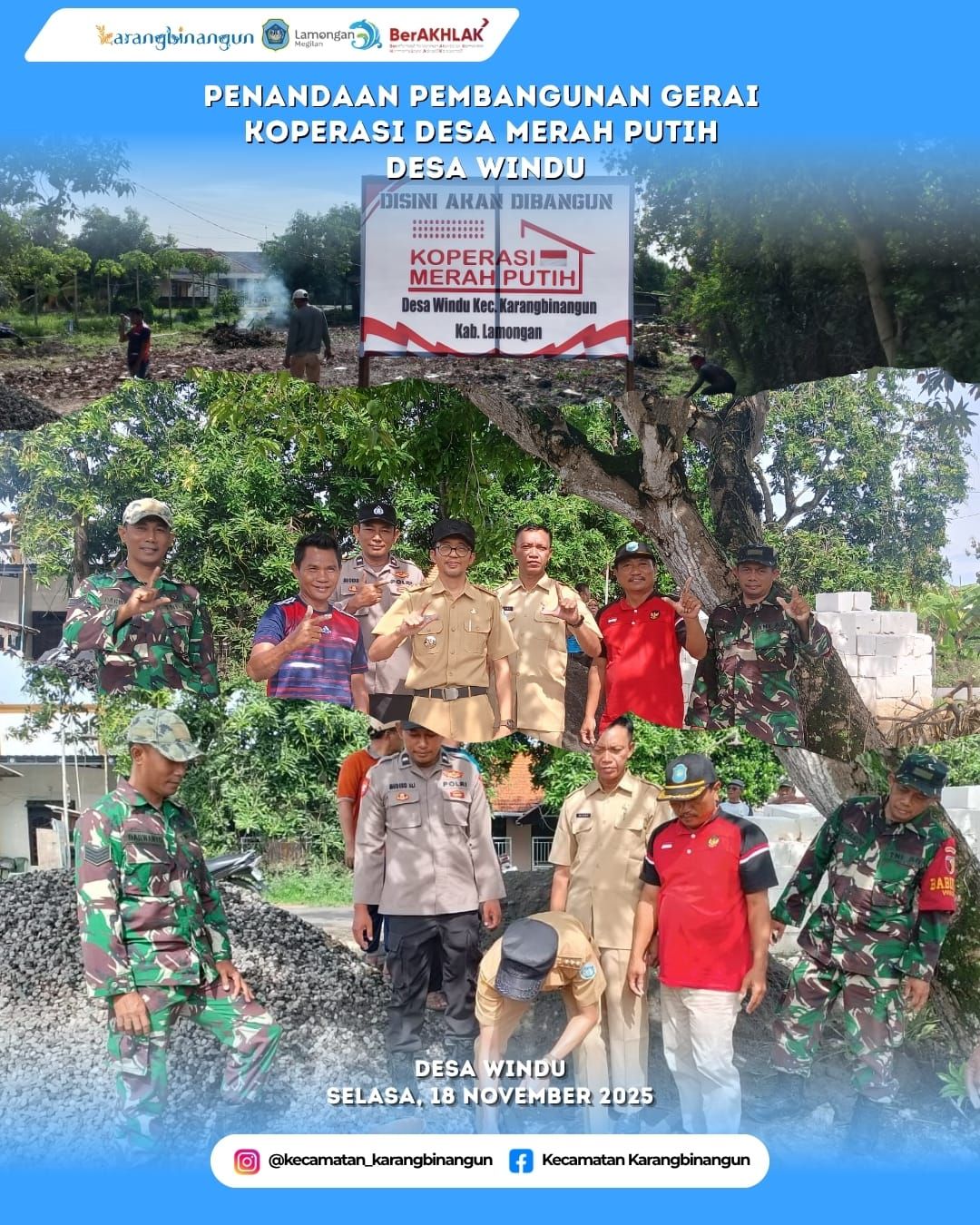 Foto: Penandaan Pembangunan Gerai Koperasi Desa Merah Putih Desa Windu