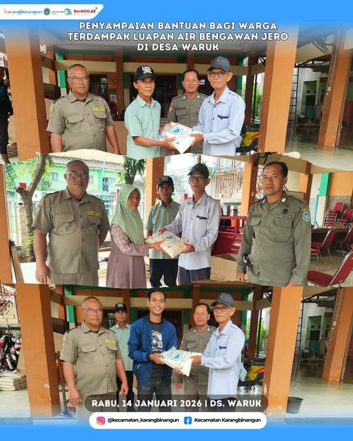 Foto: Penyampaian Bantuan Bagi Warga Terdampak Luapan Sungai Bengawan Jero Desa Waruk