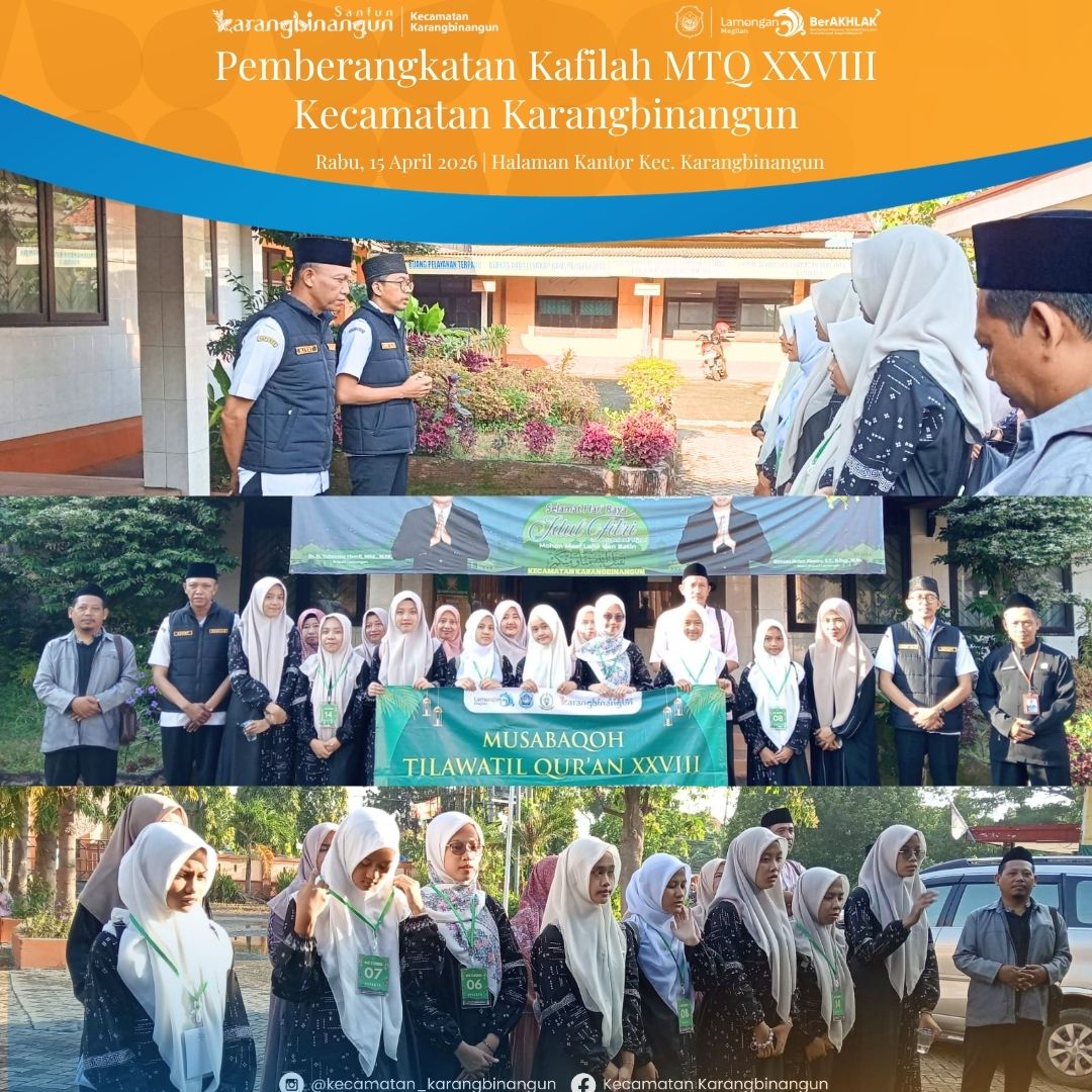 Foto: Pemberangkatan Kafilah MTQ XXVIII Kecamatan Karangbinangun