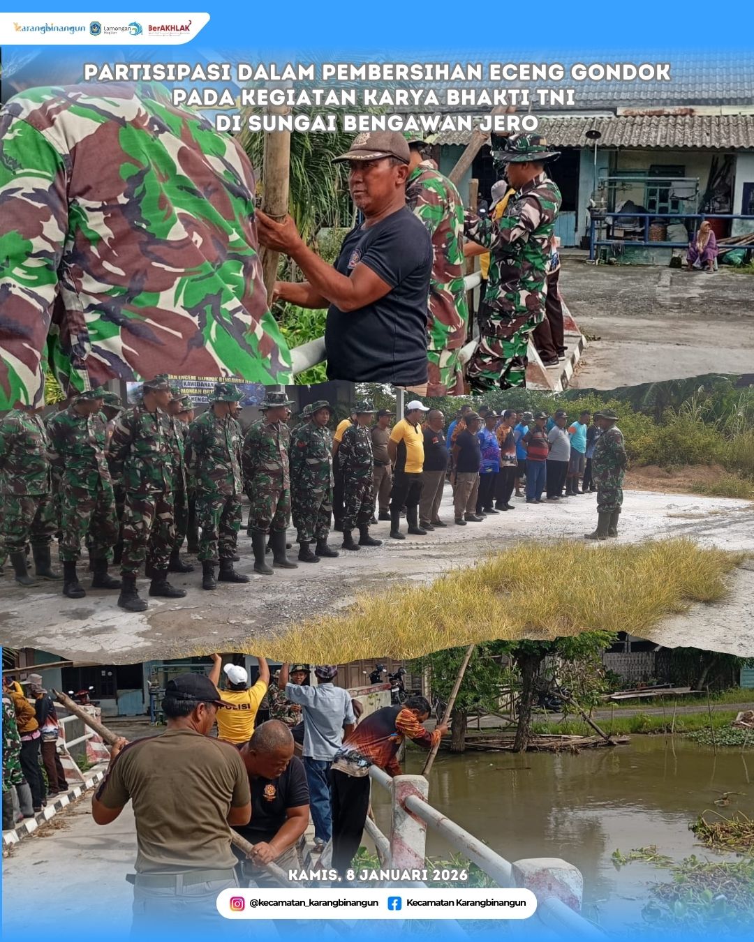 Foto: Pembersihan Eceng Gondok