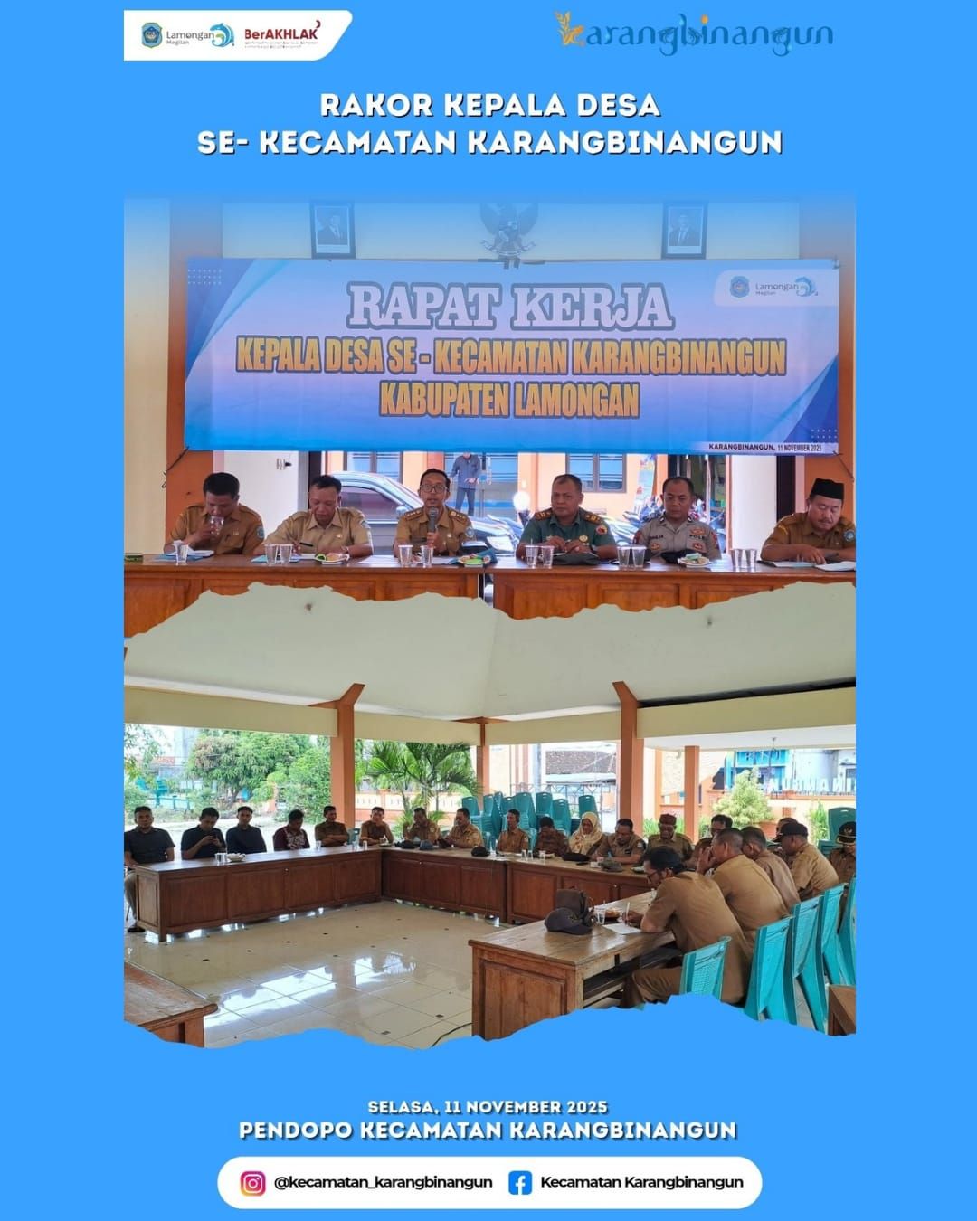 Foto: Rakor Kepala Desa se Kecamatan Karangbinangun