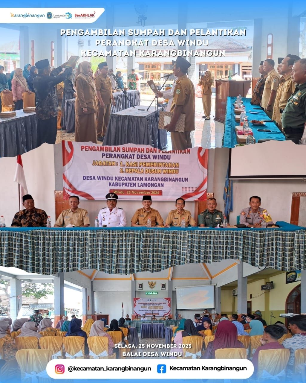 Foto: Pengambilan Sumpah dan Pelantikan Perangkat Desa Windu