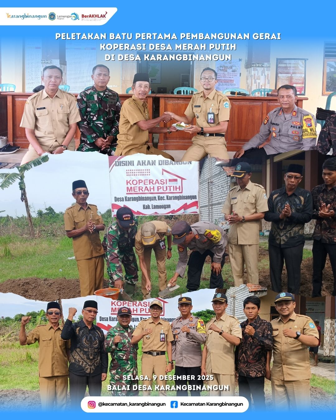 Foto: Peletakan Batu Pertama Pembangunan KDMP di Desa Karangbinangun