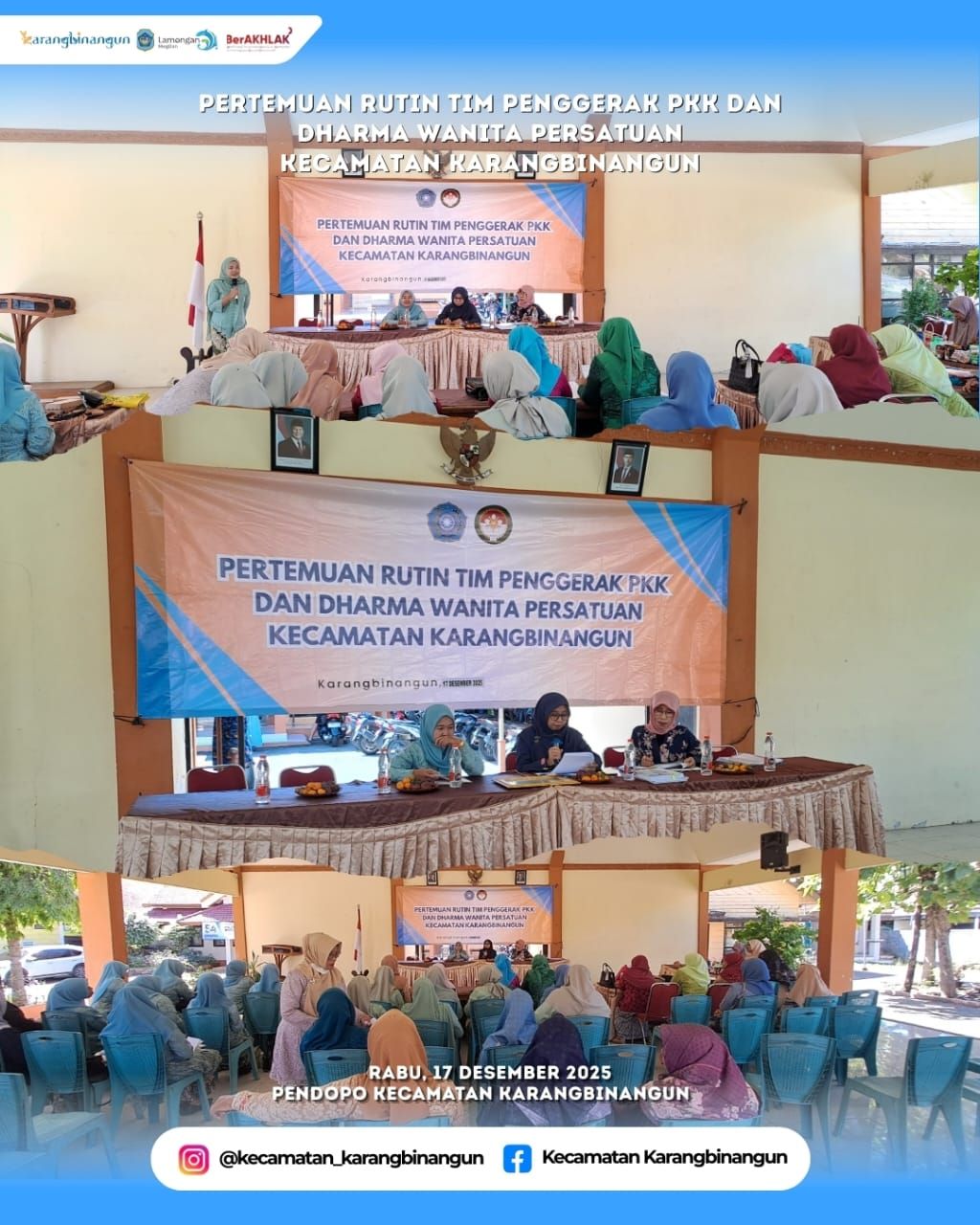 Foto: Pertemuan Rutin TP PKK dan Dharma Wanita Persatuan Kecamatan Karangbinangun