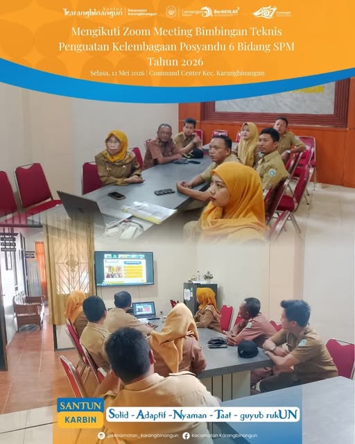 Zoom Meeting Bimbingan Teknis Penguatan Kelembagaan Posyandu 6 Bidang SPM Tahun 2026