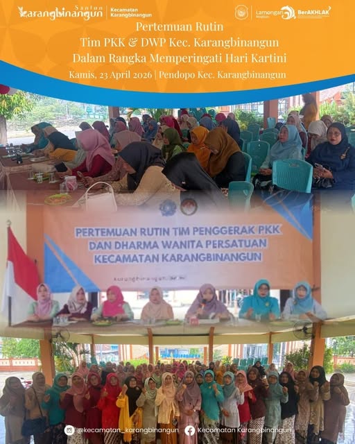 Foto: Pertemuan Rutin TP PKK dan DWP Kecamatan Karangbinangun Dalam Rangka Memperingati Hari Kartini