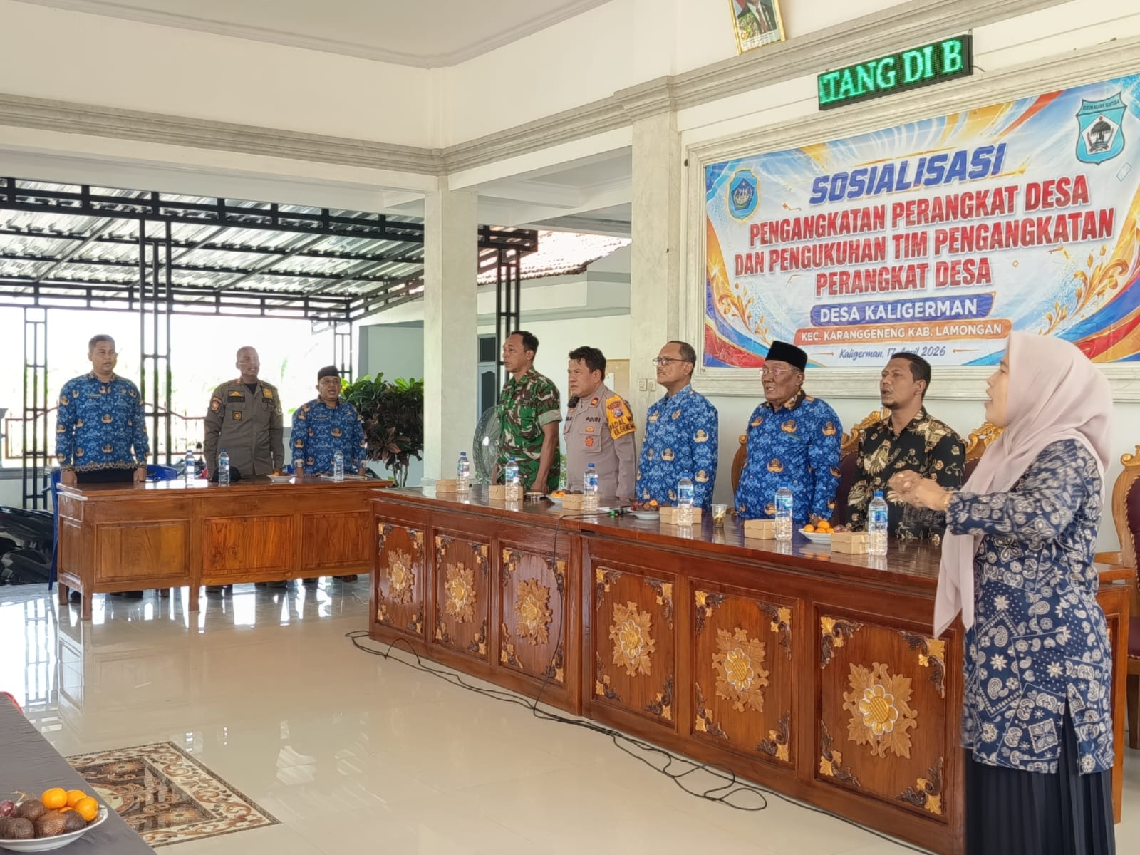 Foto: Sosialisasi Pengakatan Perangkat Desa dan Pengukuhan Tim Pengangkatan Perangkat Desa Kaligerman